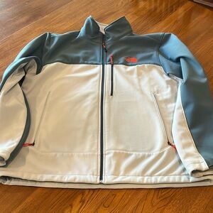 Used men’s creme/blue The North Face jacket XL